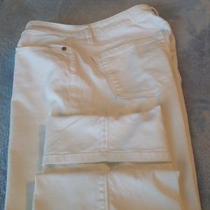 Ladies white ankle pants